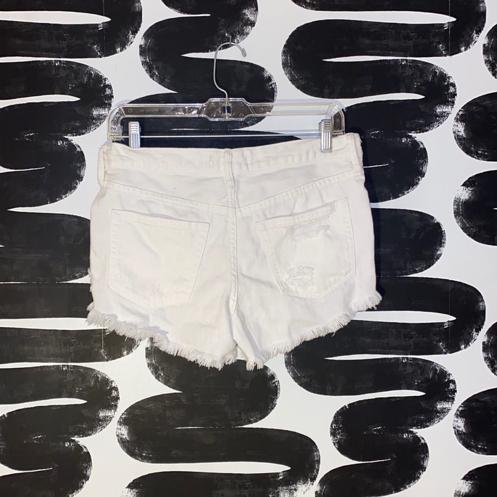 White Jean Shorts